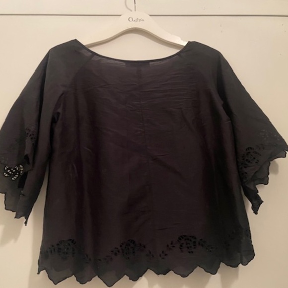 See By Chloe Black Summer Blouse Top - Picture 5 of 8